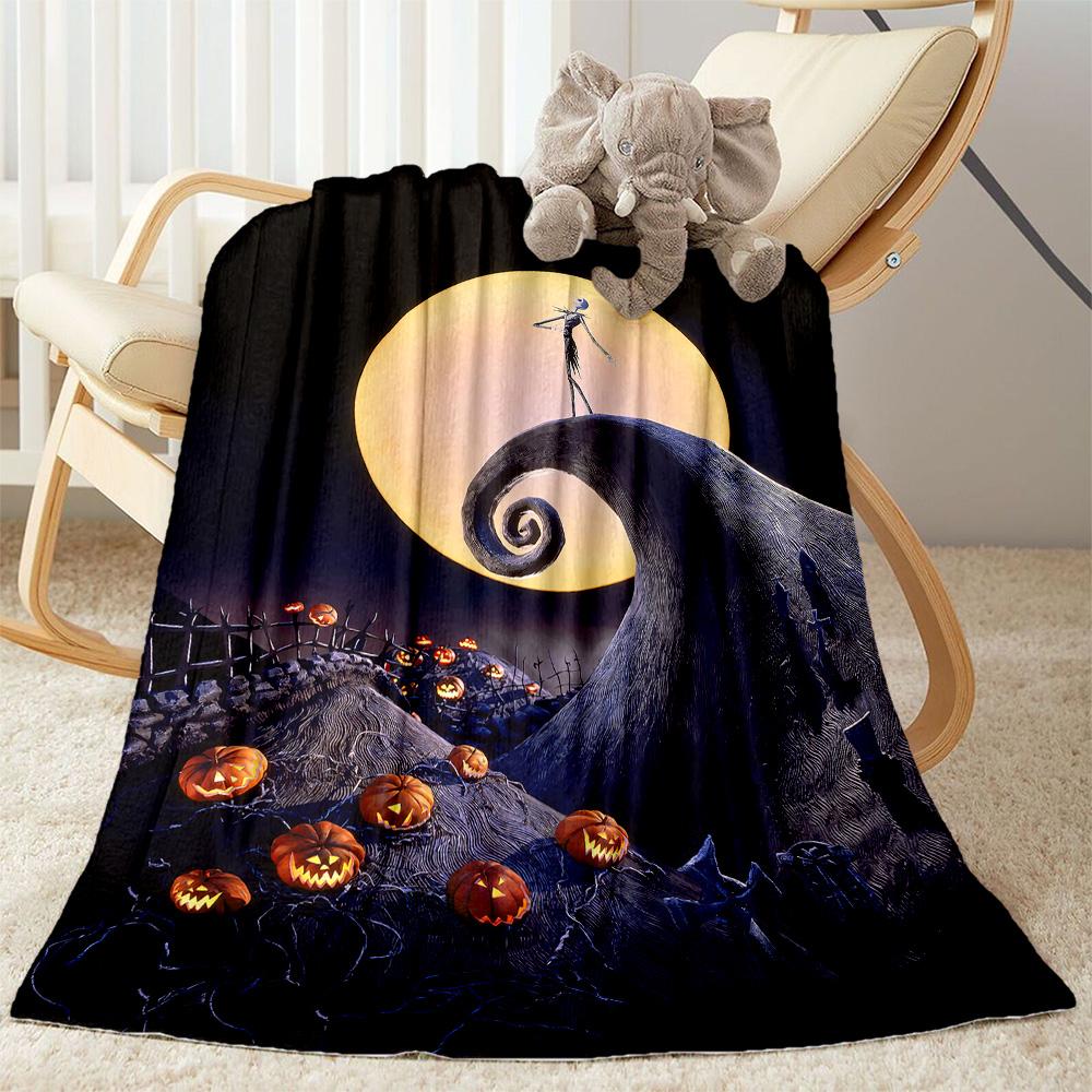 Christmas Nightmare Blanket Soft Warm Cozy Great for Livingroom Sofa Couch Four Seasons Multipurpose Playful Design