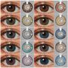 Fashion Color Contact Lenses 3TONE Contact Lenses for Eyes Gray Lens Soft Color Lenses 1 Pair Colored Contact Lenses