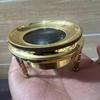 Упаковка из 4 круглых увеличительных стекол из латуни с ручкой, декоративная ручная лупа 5 см