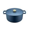 Deshrang 24cm Enamel Cast Iron Soup & Stew Pot