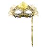 Party Phoenix Tail Flower Venetian Masquerade Mask with Holding Stick Costume Mask Halloween