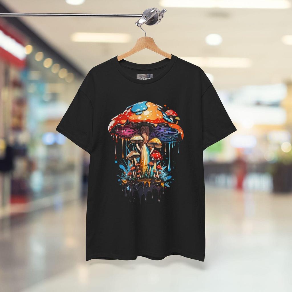 Trippy Mushroom Graphic T-Shirt and kids tshirt : Unisex Cotton Crew Tee