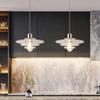 Nordic LED Pendant Light Transparent Flying Saucer Hanging Lamps For Dining Room Bedroom Living Room Fixtures Home Decoration