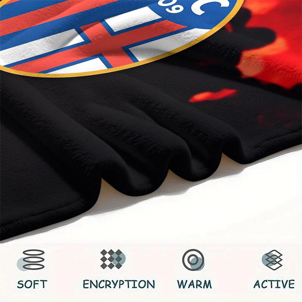 AS Bologna Calcio  Print Flannel Blanket, High quality Comfortable for All Seasons, Home Decor, Warmth and Comfort