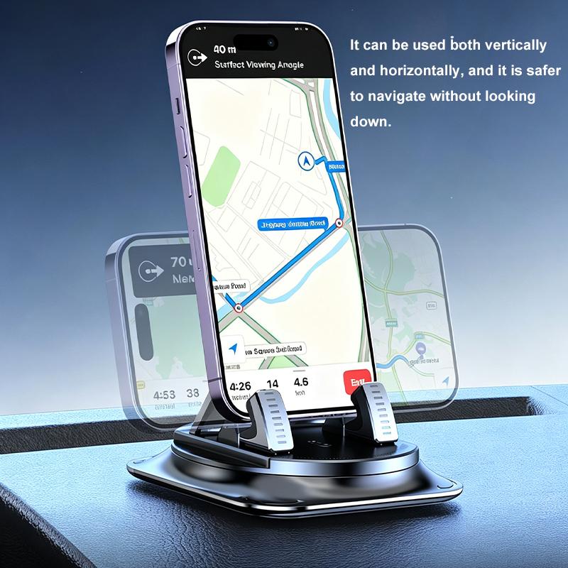 Universal Head-Up Navigation Holder 2026 New Car Phone Mount Anti Slip Silicone Dashboard Phone Holder 360-Degree Free Rotation