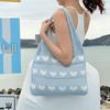 Heart-Shaped Knit Bag: Casual Minimalist Shoulder Tote for Women
