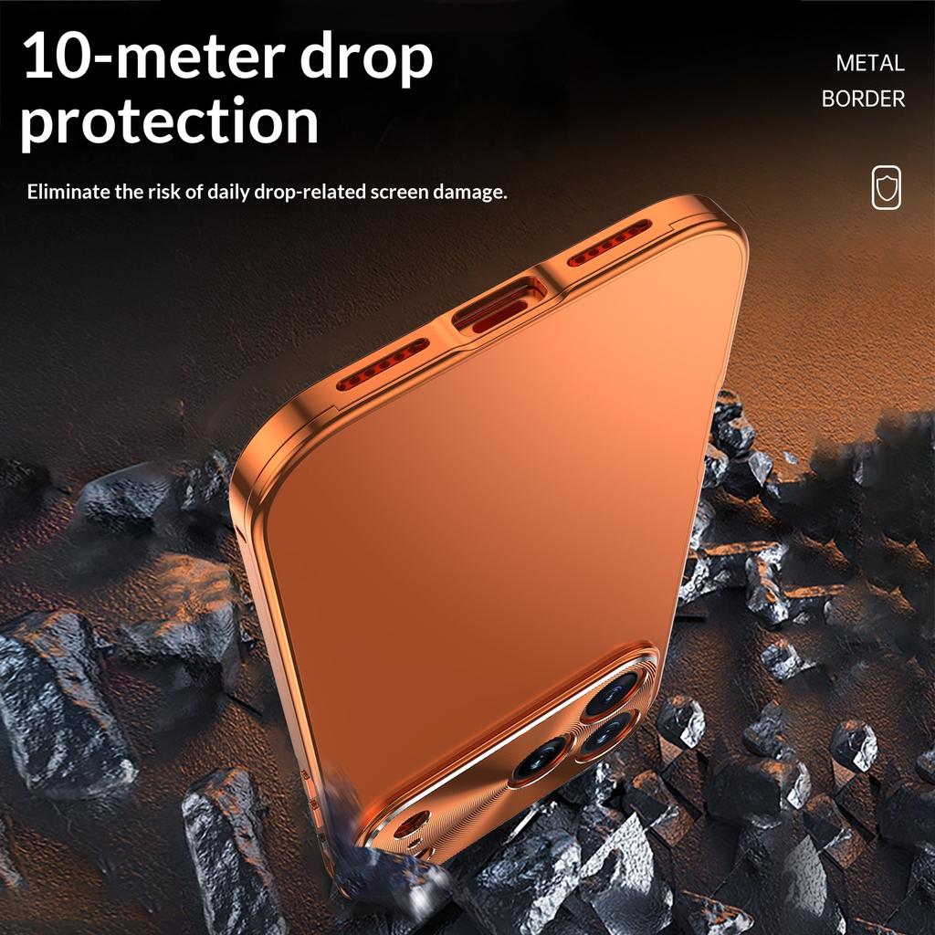 Чехол для телефона iPhone 17 Pro Max Авиационный Алюминиевый Сплав Рамка Резьбовое Кольцо Камеры Матовая Задняя Панель Ультратонкий Защита от Падений Задняя Крышка