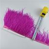 1meters High Quality Ostrich Feathers On Tape Ribbon Fringe Trim 8 -10cm Diy Sewing Trimmings Flecos White Feather Dress Clothes 