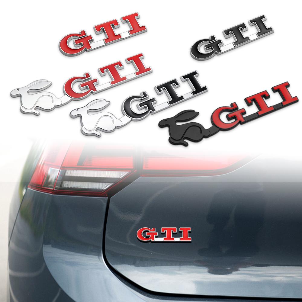 AABIS1 3D Metal GTI Emblem Car Styling Body Decoration Sticker Auto Refit Accessories For Volkswagen VW Passat Beetle Golf Polo Touareg