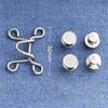 5 Sets Detachable Metal Jean Snap Buttons Adjustable Waist Tightener Buckle Pins DIY Sewing-free Pants Clothing Button Clips