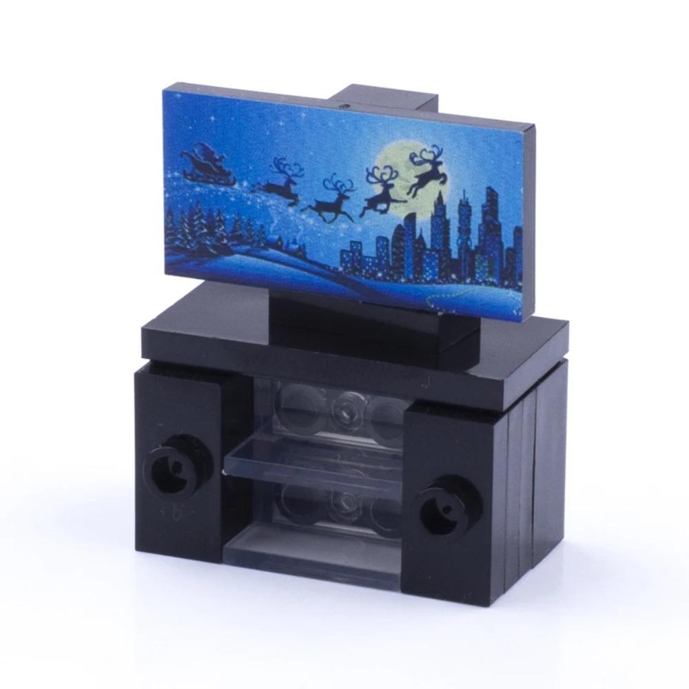 MOC City House Building Block Kitchen Office Bedroom Piano Bed Sofa icebox Lamp Bookshelf Fish Tank Bricks Set Toys