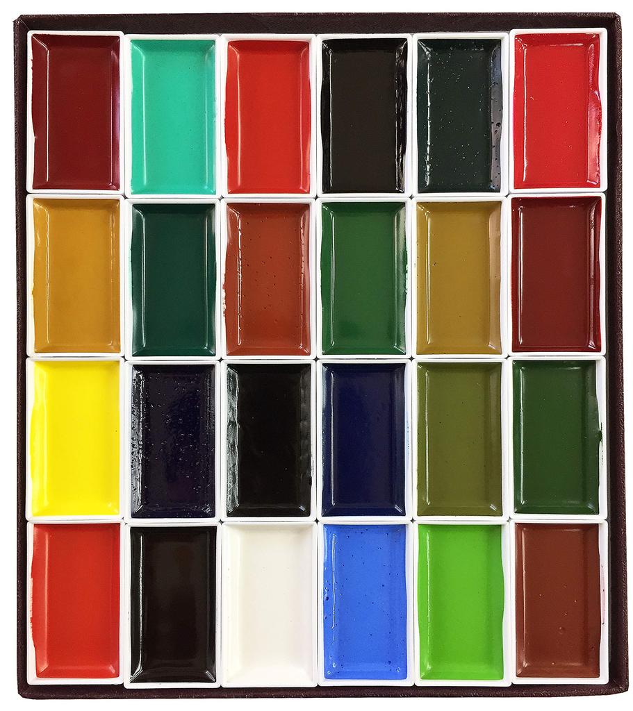 Японская живопись Kissho, выполненная красками 24 цветов, Kakugansai,