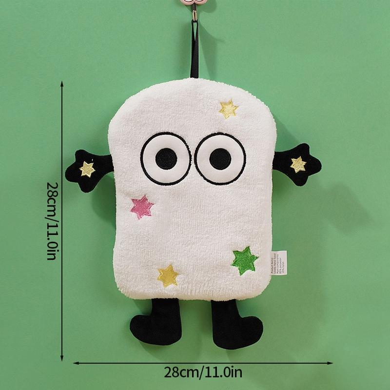 Cute Cartoon Hand Towel Hanging Towels Double-thickness Hand Towels for Bathroom Kitchen Interesting Children's Towels