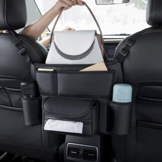 Car Auto Seat Hanger Storage Bag Handbag Holder Tissue Water Cup Multi-Pocket
