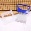 1 Pcs Stainless Steel Fruit Gadget Handy Stainless Steel Onion Holder Potato Safety Cooking Tools Slicer Cutting Aid