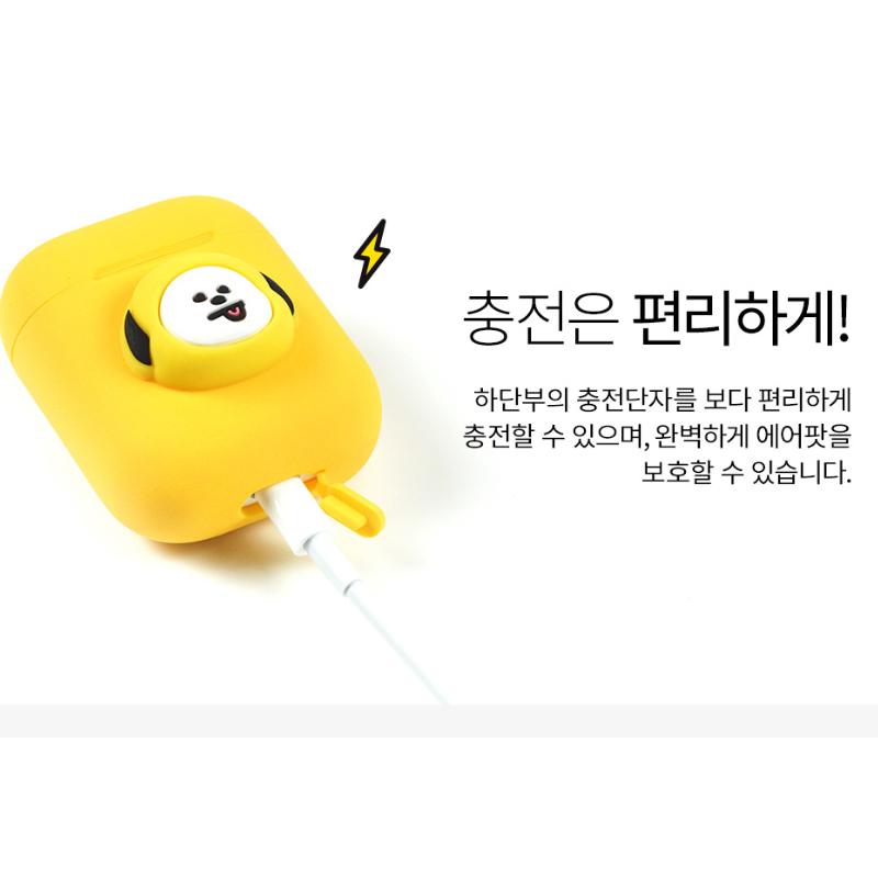 Официальный силиконовый чехол BTS BT21 для AirPods, новый для Apple, для AirPods 1, для AirPods 2