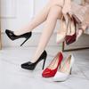 Каблук 12 см с острым носком, подиумная модная обувь на шпильке, однотонная пикантная обувь на платформе, большой размер 35–46, дизайнерские туфли-лодочки на высоком каблуке 2,5 см