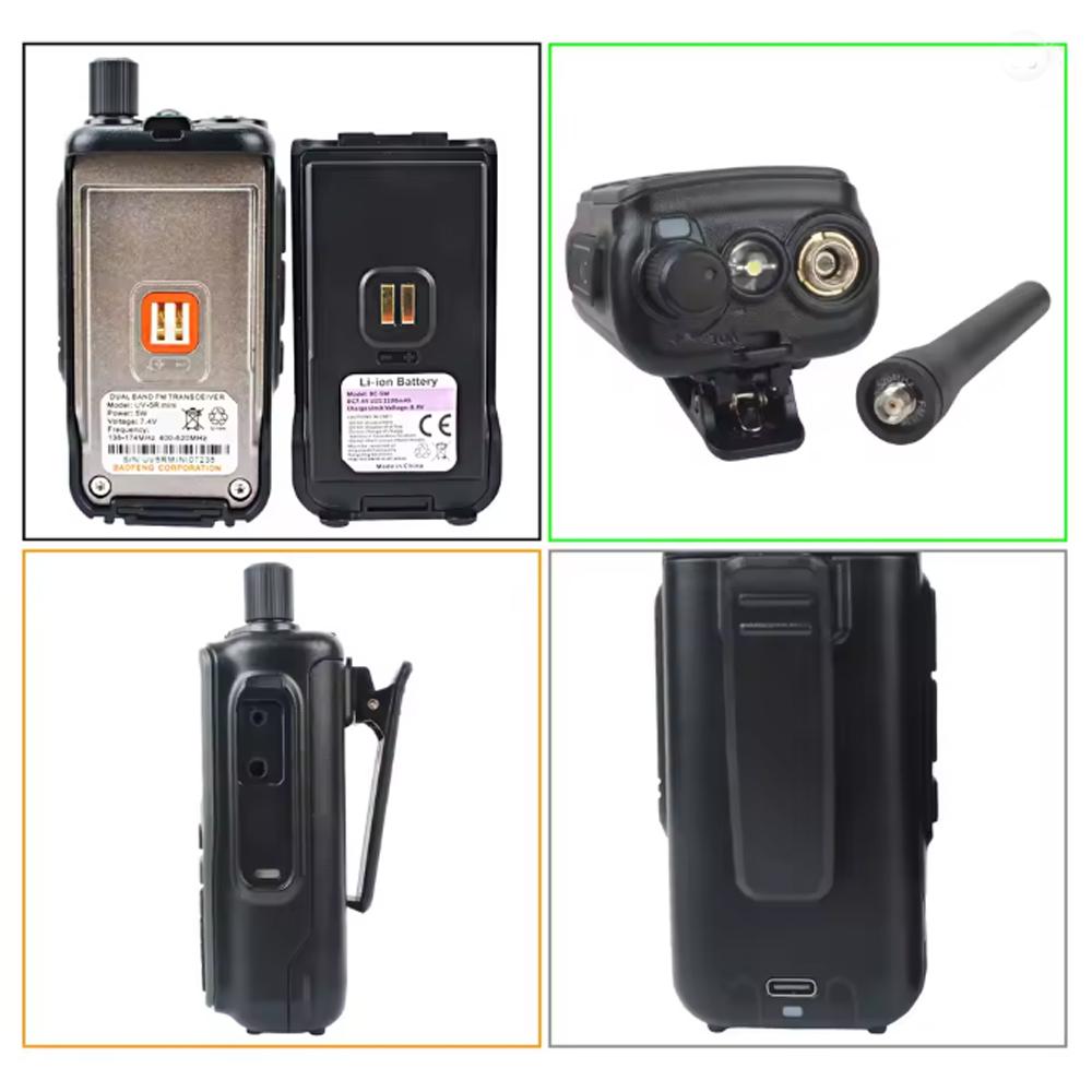 Baofeng UV-5R Mini Dual PTT Walkie Talkie Bluetooth 5W 5Rmini Bluetooth Programming Type-C Charging For Hotel Restaurant Walking