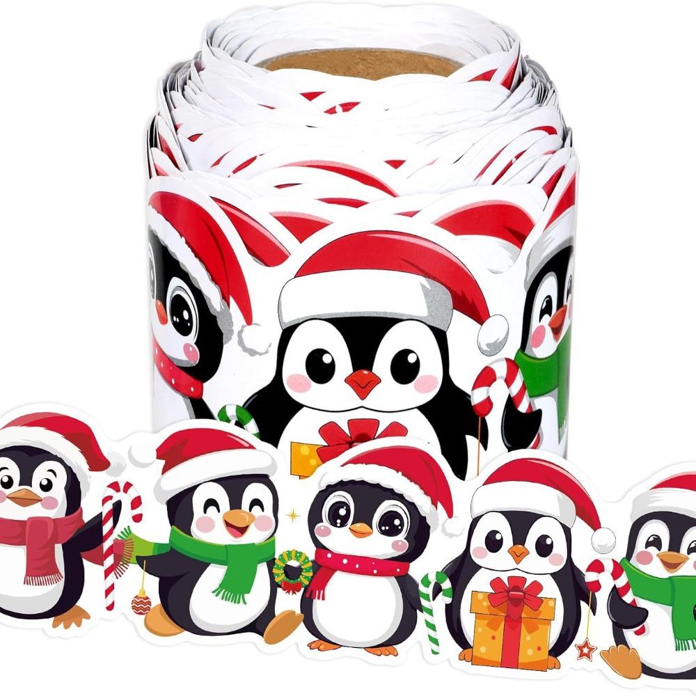 Self-Adhesive Border Decorative Sticker Penguin Snowman Black Board Decorative Stickers Paper DIY Border Trim Sticker