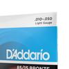Струны для акустической гитары D'Addario, 8515 American Bronze, Light, 12-струнные, .010-.050, EZ940
