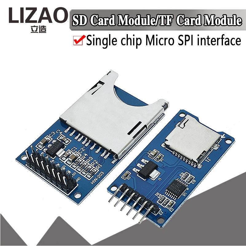 SPI Micro SD Card Expansion Board, TF Memory Storage Shield Module, Mini Card Reader Board for Arduino Controller Data Storage