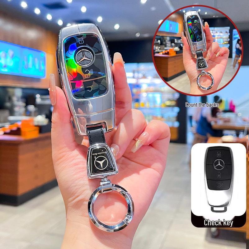 Чехол для ключа Mercedes-Benz для E-класса, C-класса, S-класса, GLB, GLC, GLE, GLA - Подходит для E300L, C260L, A200L