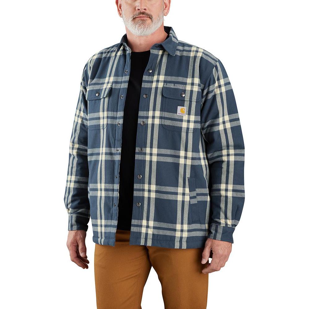 Carhartt 106354 Relaxed Fit Flannel Sherpa Lined Shirt Jac Shirt Relaxed Fit Men's 106354
