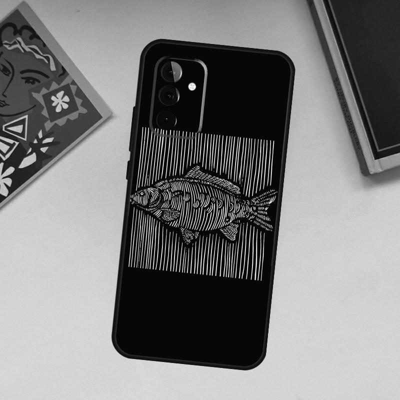 Carp Fish Fishing rod Hook Case For Samsung Galaxy A12 A22 A32 A52 A14 A24 A34 A54 A53 A33 A13 A15 A25 A71 A51 Cover