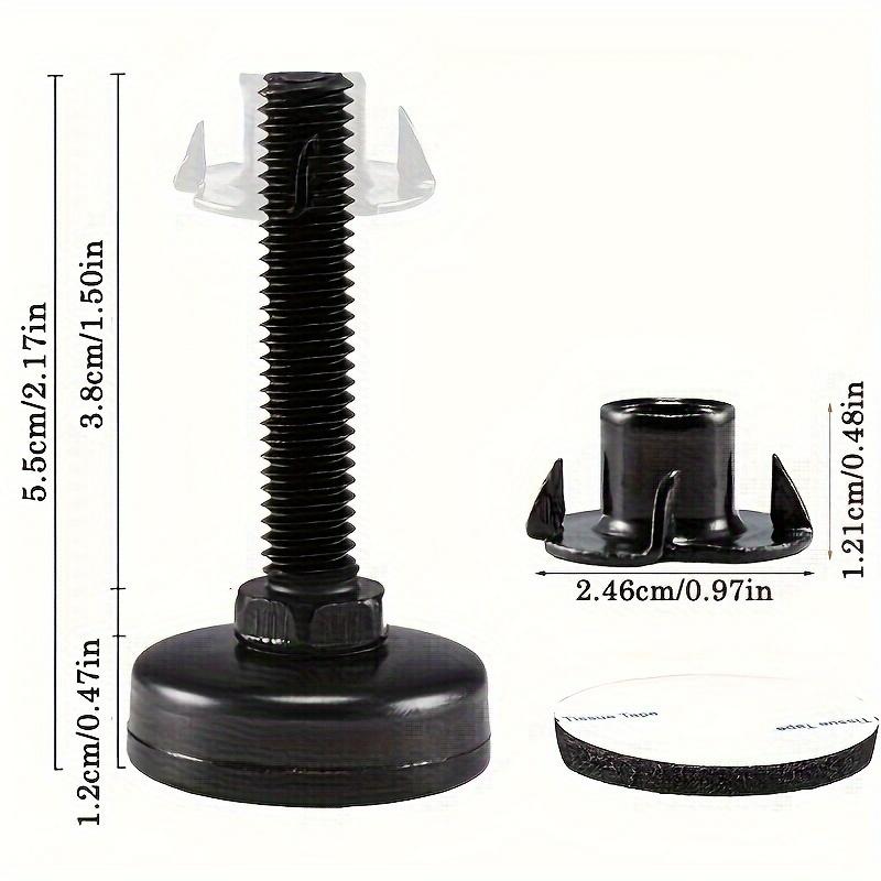 4 шт. регулируемых выравнивающих ножек, выравнивающие ножки для мебели, ножки для стола, прочные выравнивающие ножки для шкафов, диванов, набор гаек с Т-образной резьбой, большое основание черного цвета