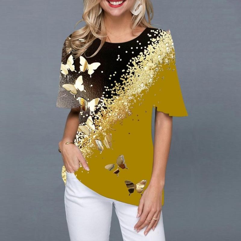 Лето 2022, женские футболки, модные топы с короткими рукавами с 3D принтом, женская винтажная одежда, футболки большого размера с круглым вырезом, футболки в стиле Харадзюку