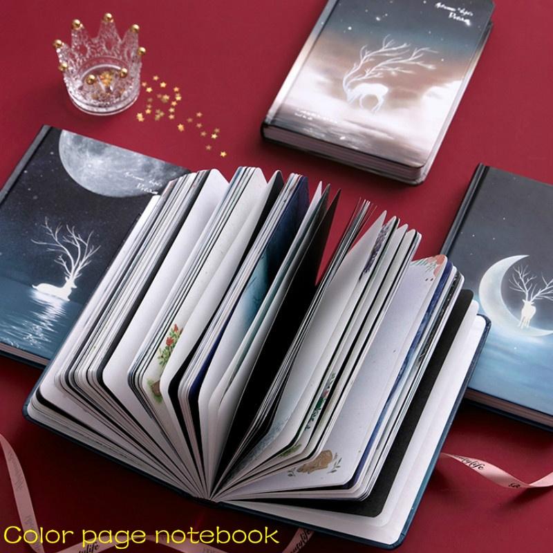 Звездная Ночь Свет Ручная Книга Простая Ветер Цветная Страница Раскрашенная вручную Ручная Записная книжка Записная книжка для девочек