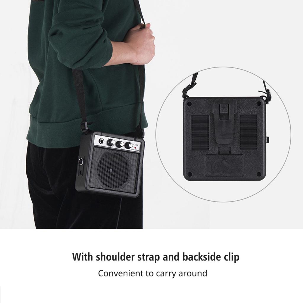 Мини-гитарный усилитель 5 Вт, динамик с входами 3,5 мм и 6,35 мм, выход 1/4 дюйма, поддержка регулировки громкости и тона