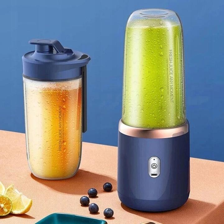 Przenośny Blender Z 2 Butelka 400Ml, Sześć Ostrzy, Idealny Do Mieszania