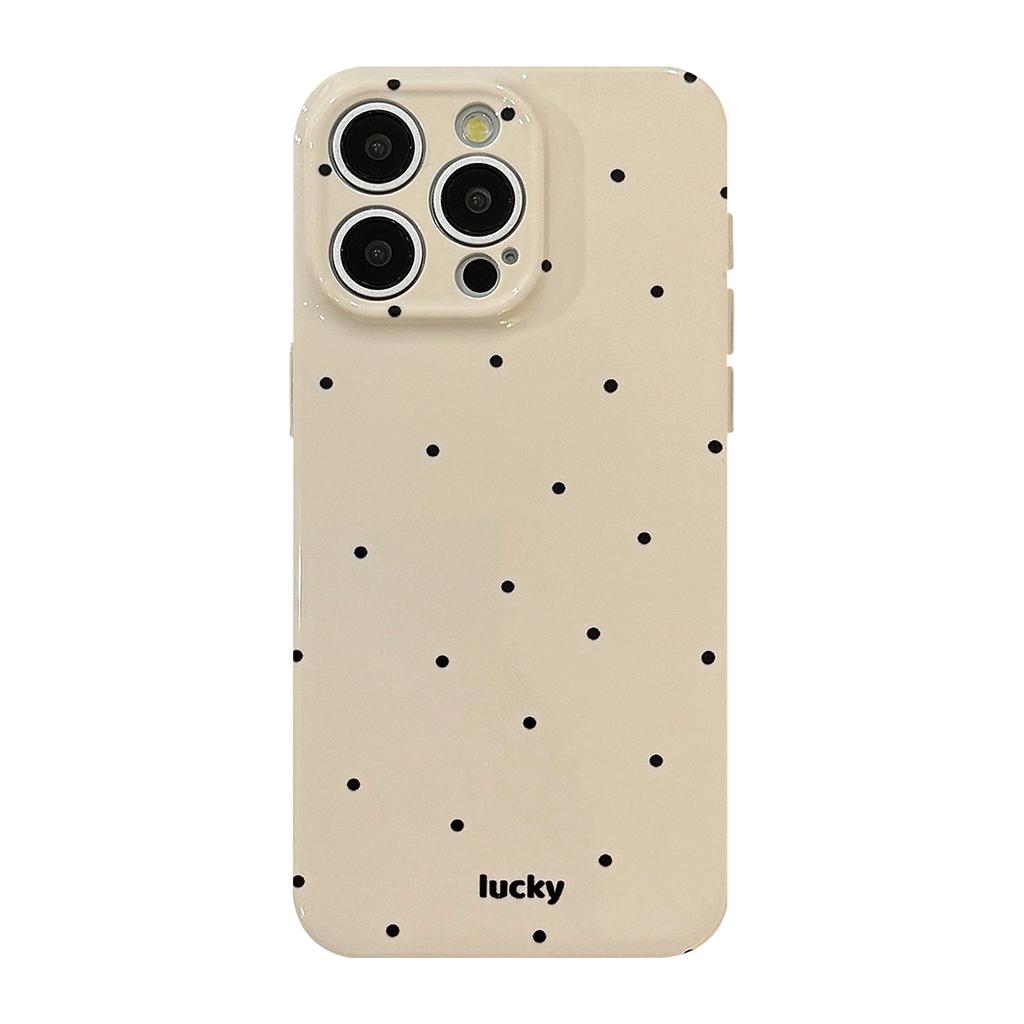 Simple Polka Dot Suitable for Iphone15pro Max Phone Case Apple 14 Film Soft 13 All Inclusive 16 Personalized