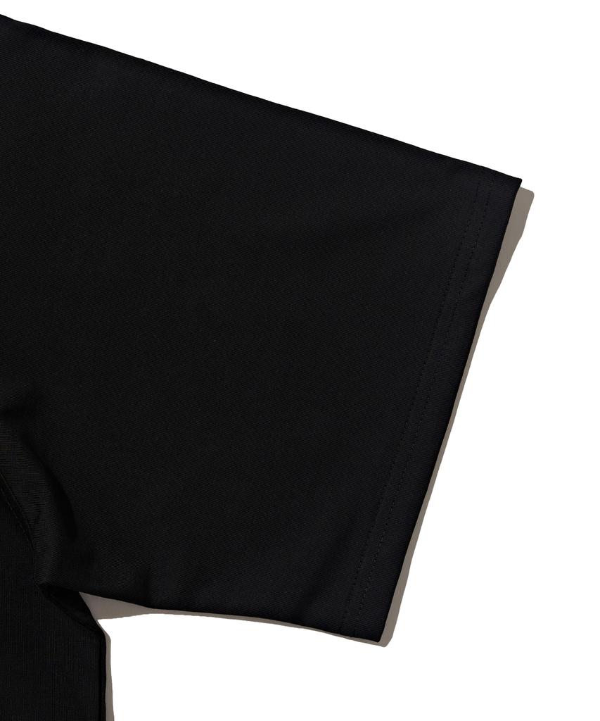 CARGOBROS Henley Neck Cool Aero Short Sleeve T-Shirt (Black)