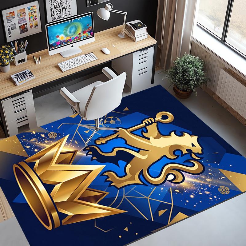 Chelsea Football Club Pattern Rug, Indoor/Outdoor Mat, for Picnic, Gameroom, Bedroom, Office, Living Room, Home Decor Carpet, Birthday Gift