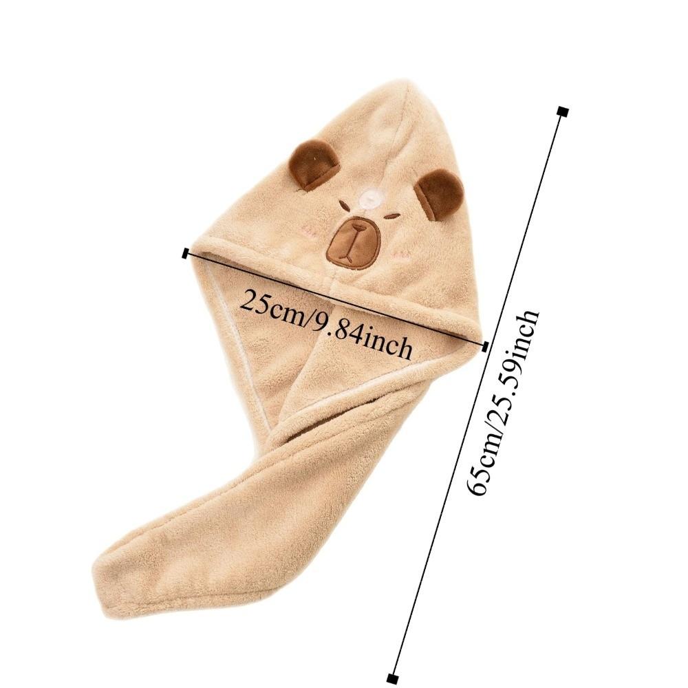 2PCS Kawaii Towel Cap Quick Dry Super Absorption Cap Animal Theme Bath Hat  Hair Care