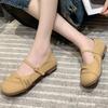 Shoes for Women Hot Sale Spring and Autumn Women's Flats Mary Jane Round Toe One Word Buckle Shallow Mouth Shoes Women
