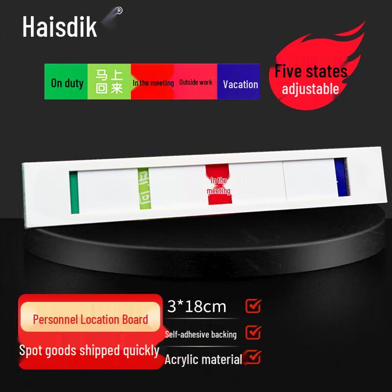Акриловая табличка Haistick для обозначения статуса сотрудника (Присутствует/Отсутствует)