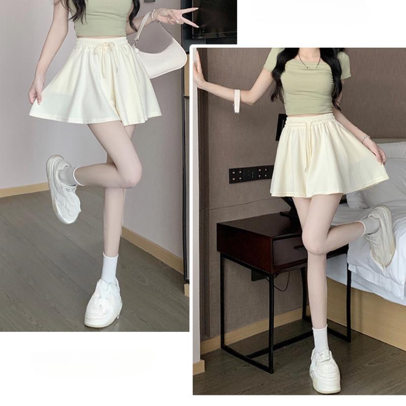 Женские летние модные шорты, однотонные спортивные шорты, повседневные универсальные брюки с высокой талией, шорты на улице