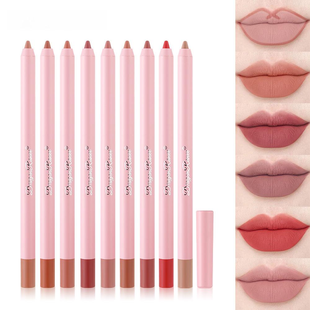 Карандаш для губ Водостойкая матовая матовая бобовая паста Color Hook Line Lip Lipstick Pen Пена-карандаш Не выцветает Карандаш для губ