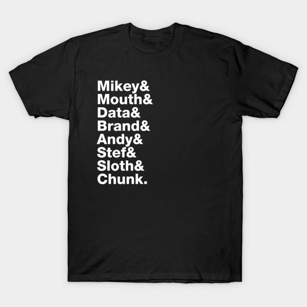 Asian Size Men Print T-shirt The Goonies No-Cut Heat Transfer Print Cotton Tshirt