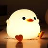 Dodo Duck Night Light,Cute Duck Lamp,Rechargeable Dimmable Nightlight,Silicone LED Bedside Lamp Nursery with 20 Minutes Timer Gift