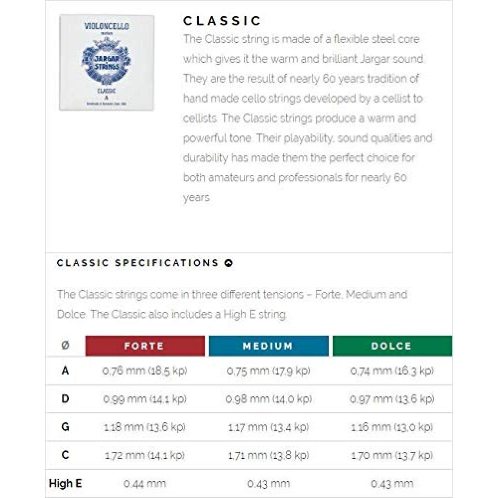 Jaeger Cello Strings 44 D