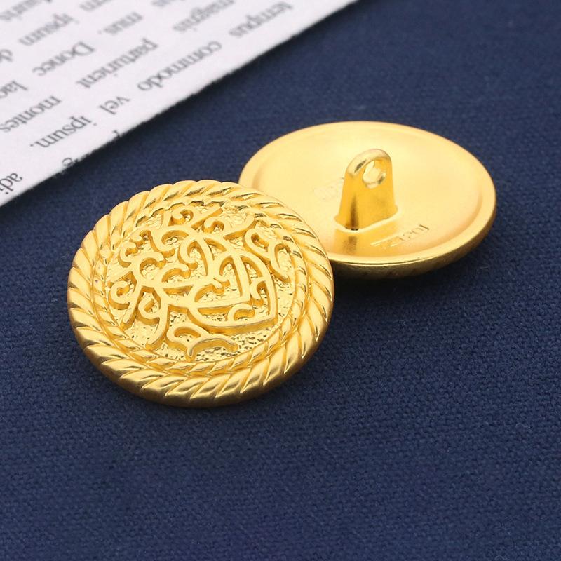Buttons Gold Versatile Women'S Clothes Decorative Metal Button Accessories Round Suit Coat Sweater Buttons Daquan Men