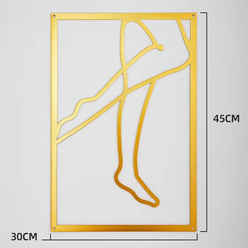 Metal Wall Painting Iron Wall Hanging Decoration Nordic Woman Silhouette Home Decor Macrame Wall Ledges Living Room Decor Gift