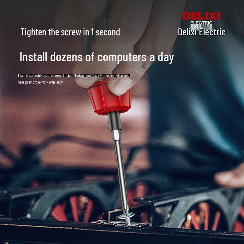 Многофункциональная электрическая отвертка и мини-литиевый шуруповерт Delixi для домашнего использования