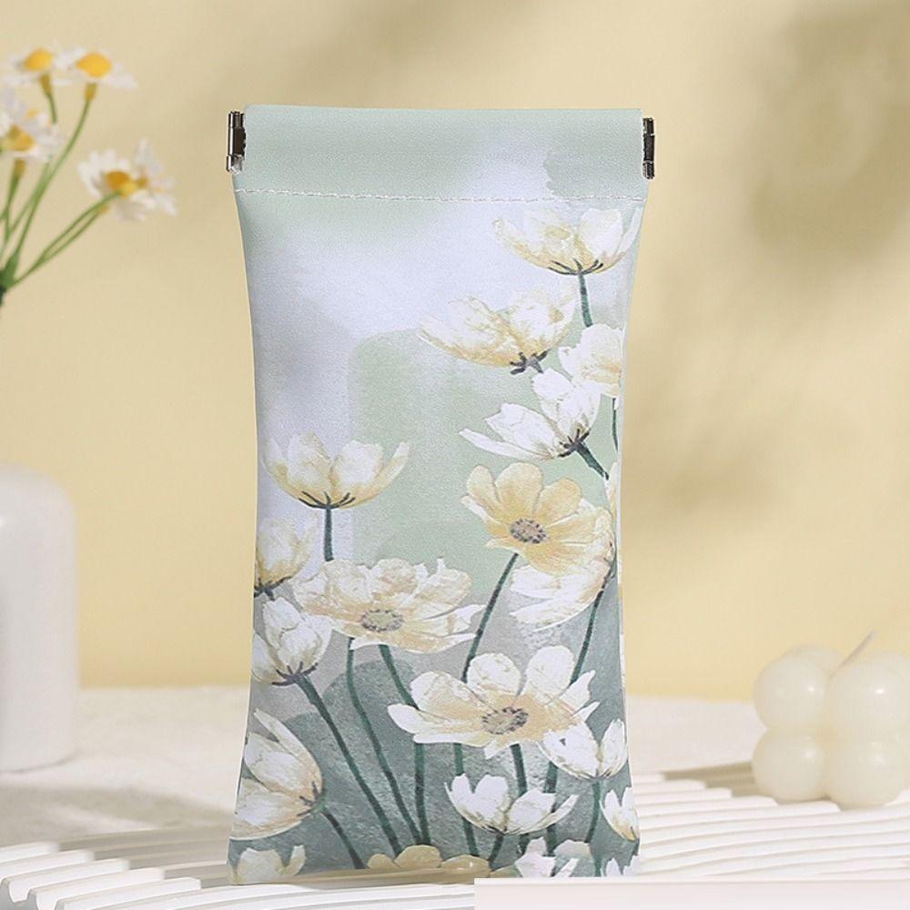 Oil Painting Eyewear Storage Bag PU Leather Glasses Box Aesthetic Sun Glasses Case Girl