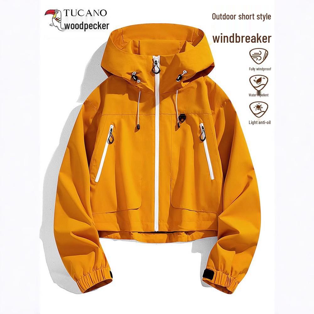 Женская ветрозащитная куртка Woodpecker - Весна/Осень 2025, Водонепроницаемая, в уличном альпинистском стиле, для пар.