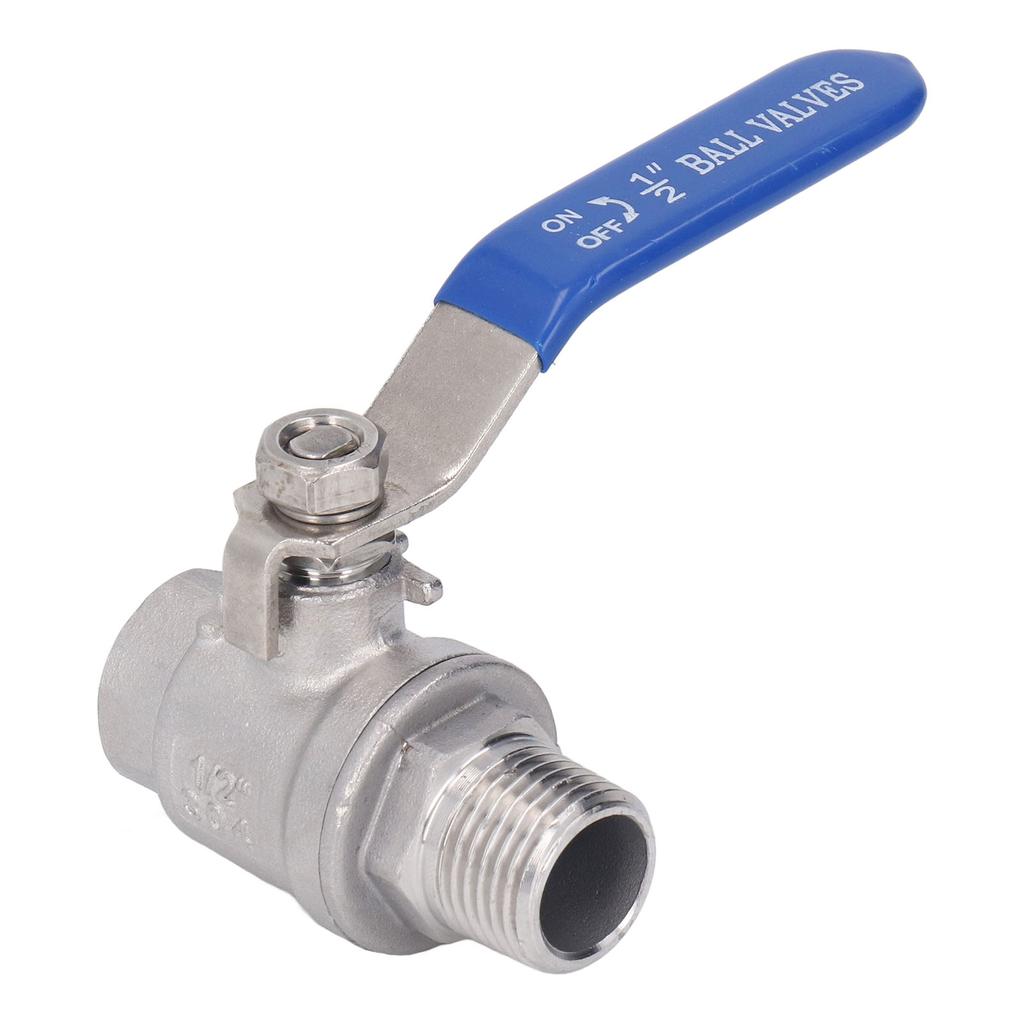 1 2in Male Female Thread NPT Ball Valve Stainless Steel 24mm Outer Diameter Water Shut Off Ball Valve 1000WOG